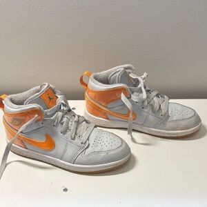 Nike Air Jordan Kids' Sneakers - Orange and Gray